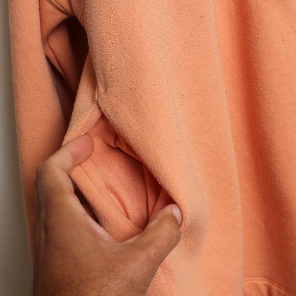 Pink Victorias Secret Varsity Half Zip Sweatshirt Womens Medium Peach Pullover - Picture 5 of 7